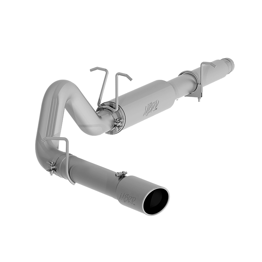 Cat Back Exhaust System 4 Inch Single Side Exit 5 Inch OD Tip Included Aluminized Steel For 99-04 Ford F-250/350 V-10 MBRP S5206AL