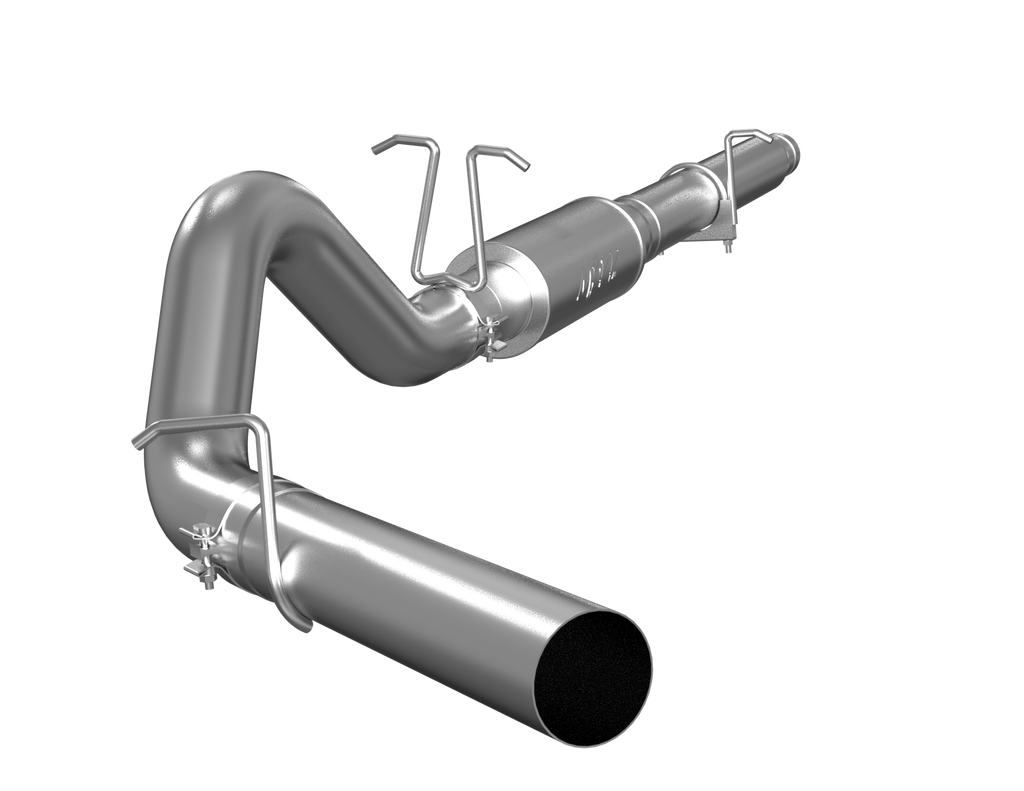 Cat Back Exhaust System 4 Inch Single Side Exit No Tip Included Aluminized Steel For 99-04 Ford F-250/350 V-10 MBRP S5206P