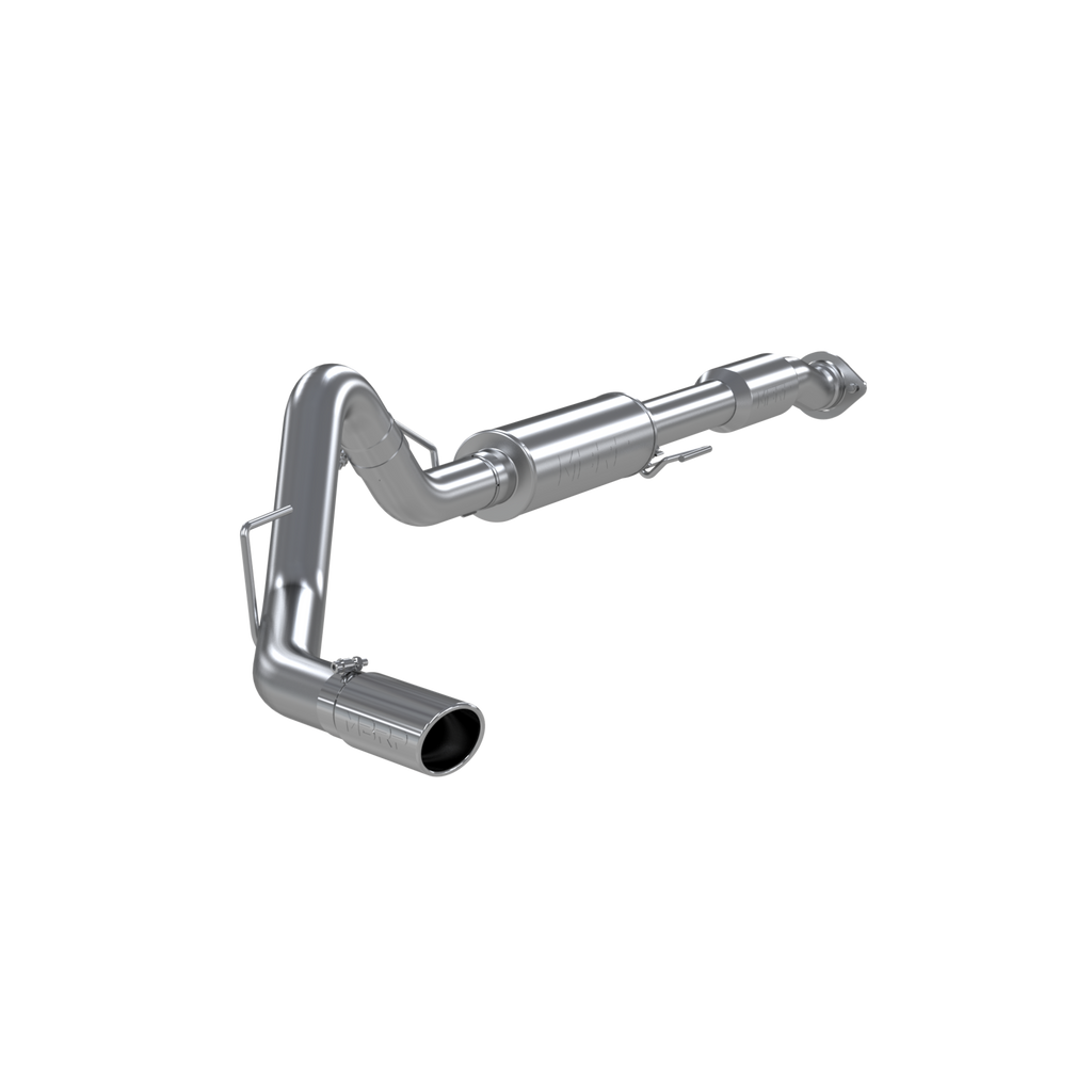 3 1/2 Inch Cat Back Exhaust System Single Exit For 11-14 Ford F-150 Raptor 6.2L Crew Cab/Short Bed Extended Cab Short Bed Aluminized Steel MBRP S5228AL