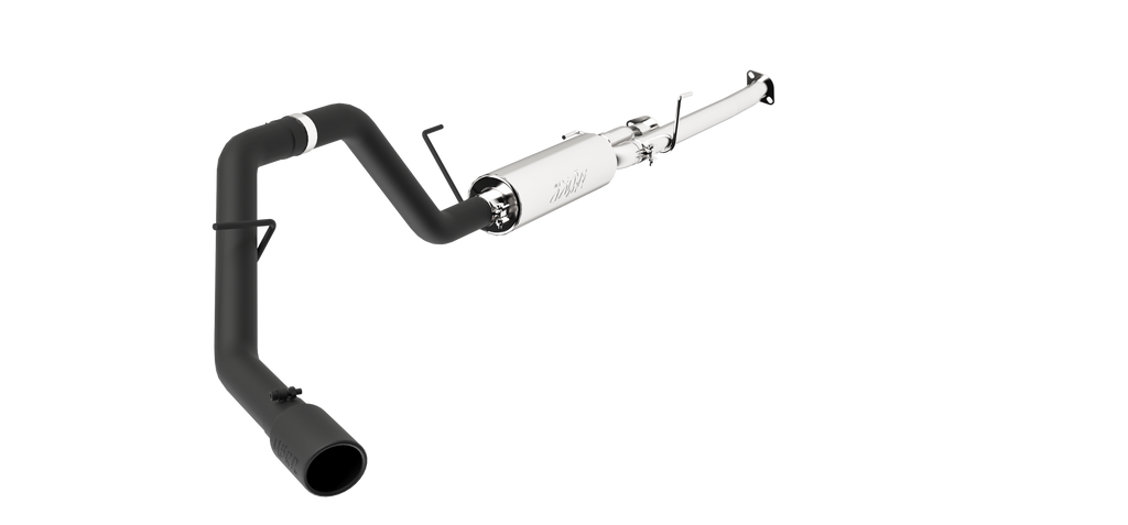 Cat Back Exhaust System Single Side Black Aluminized Steel For 09-21 Toyota Tundra 5.7L, EC-Std. and SB/Crew Cab/Short Bed MBRP S5314BLK