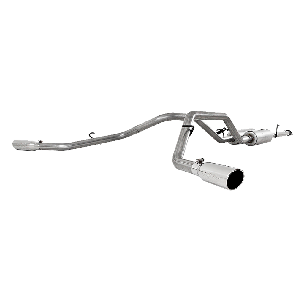 Cat Back Exhaust System Dual Split Side T409 Stainless Steel For 09-21 Toyota Tundra MBRP S5316409