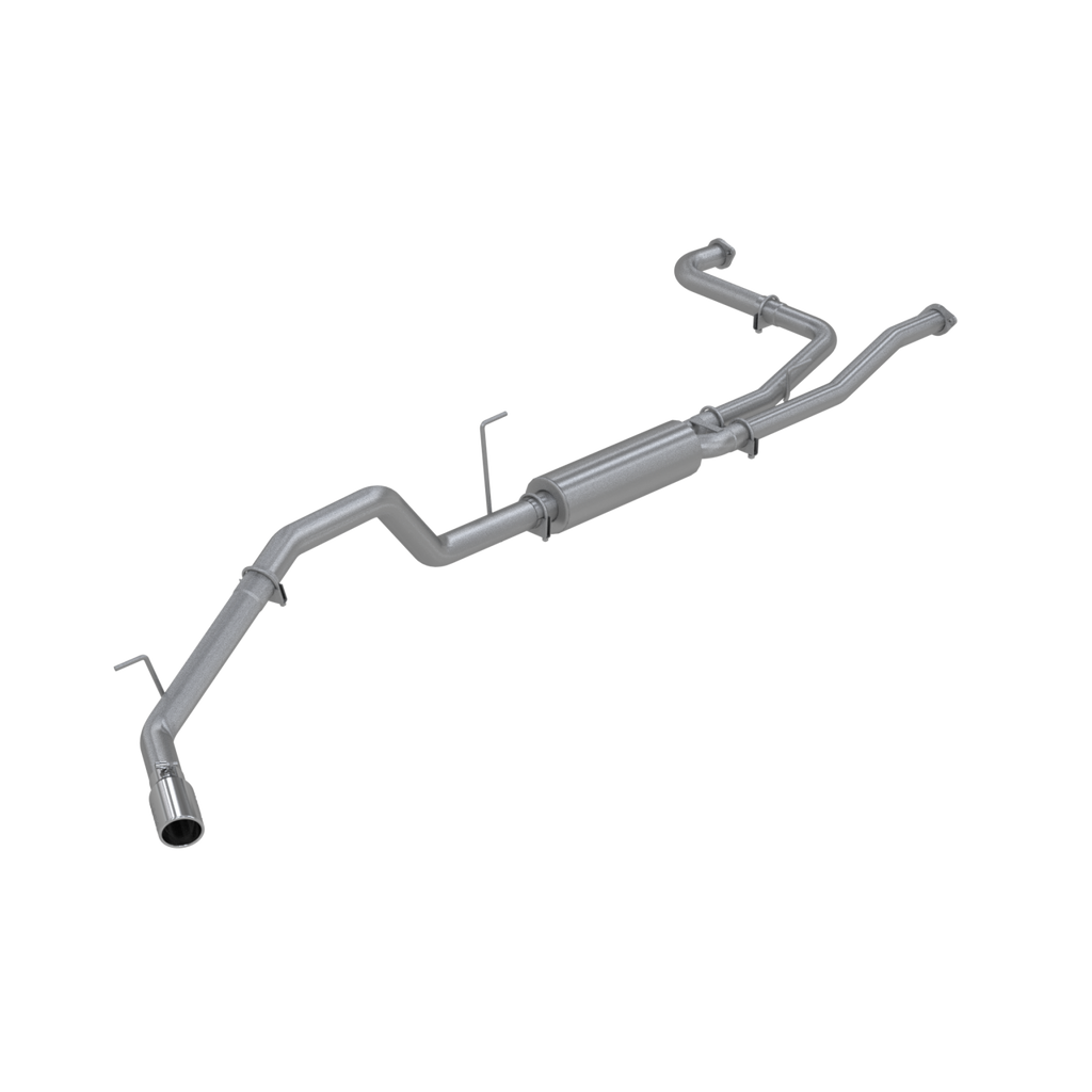 Cat Back Exhaust System Single Side Aluminized Steel For 07-15 Nissan Titan 5.6L, Extended Cab/Crew Cab MBRP S5404AL