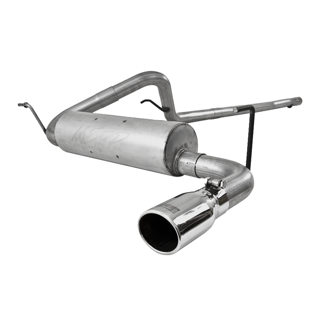 Cat Back Exhaust System Single Side Aluminized Steel For 07-11 Jeep Wrangler 2/4 Door3.8L V6 MBRP S5502AL