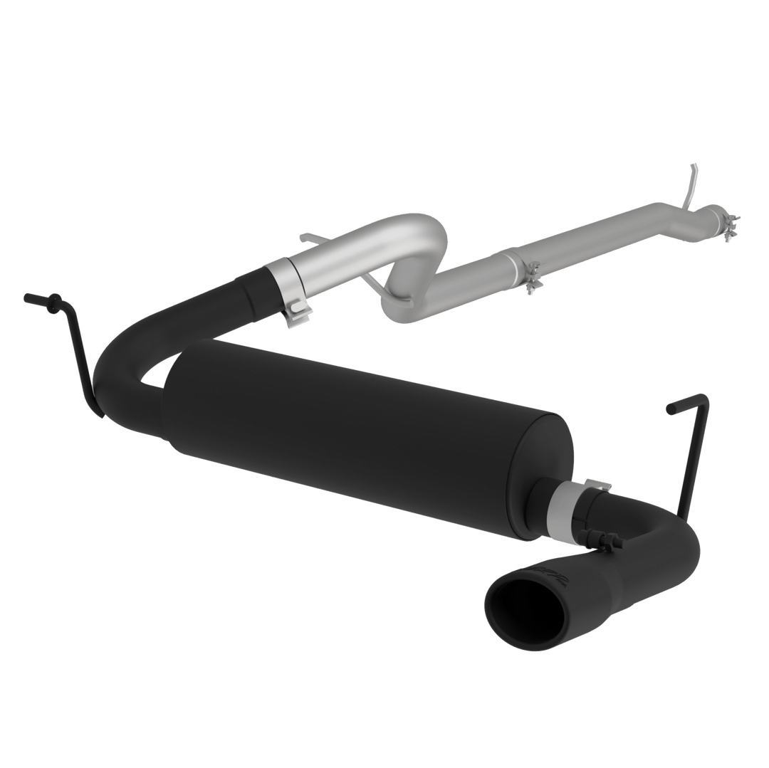 Cat Back Exhaust System Single Rear Exit Black For 12-18 Jeep Wrangler/Rubicon JK 3.6L 2/4 Door MBRP S5526BLK