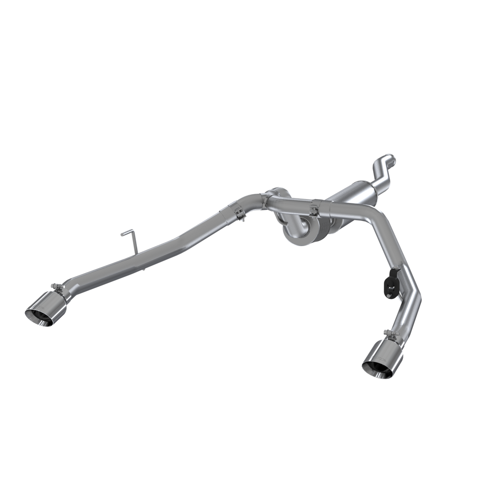 Jeep 2.5 Inch Cat Back Exhaust System Dual Rear Exit Installer Series For 20-22 Jeep Gladiator 3.6L MBRP S5538AL