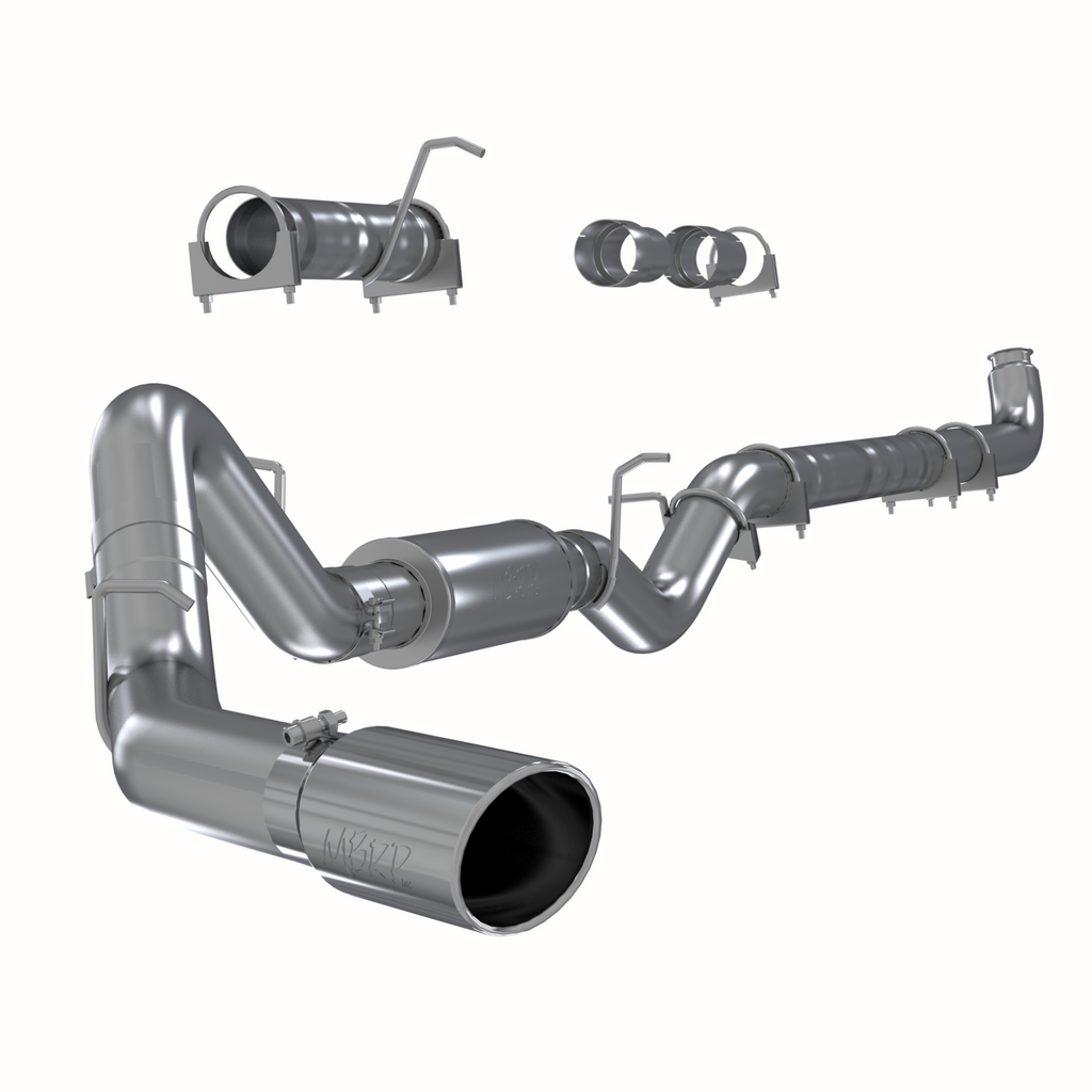 4 Inch Single Side Exhaust Pipe T409 Stainless Steel For 01-07 Silverado/Sierra 2500/3500 Duramax Extended/Crew Cab MBRP S6004409