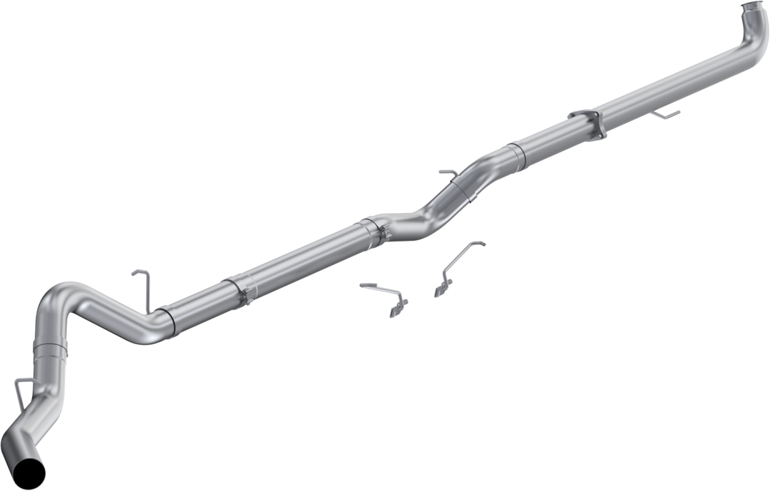 2001-2004 Chevrolet/GMC Silverado/Sierra 2500/3500 6.6L EC/CC 4 Inch Downpipe-Back No Muffler Single Side Exit Aluminized Steel MBRP S6005PLM