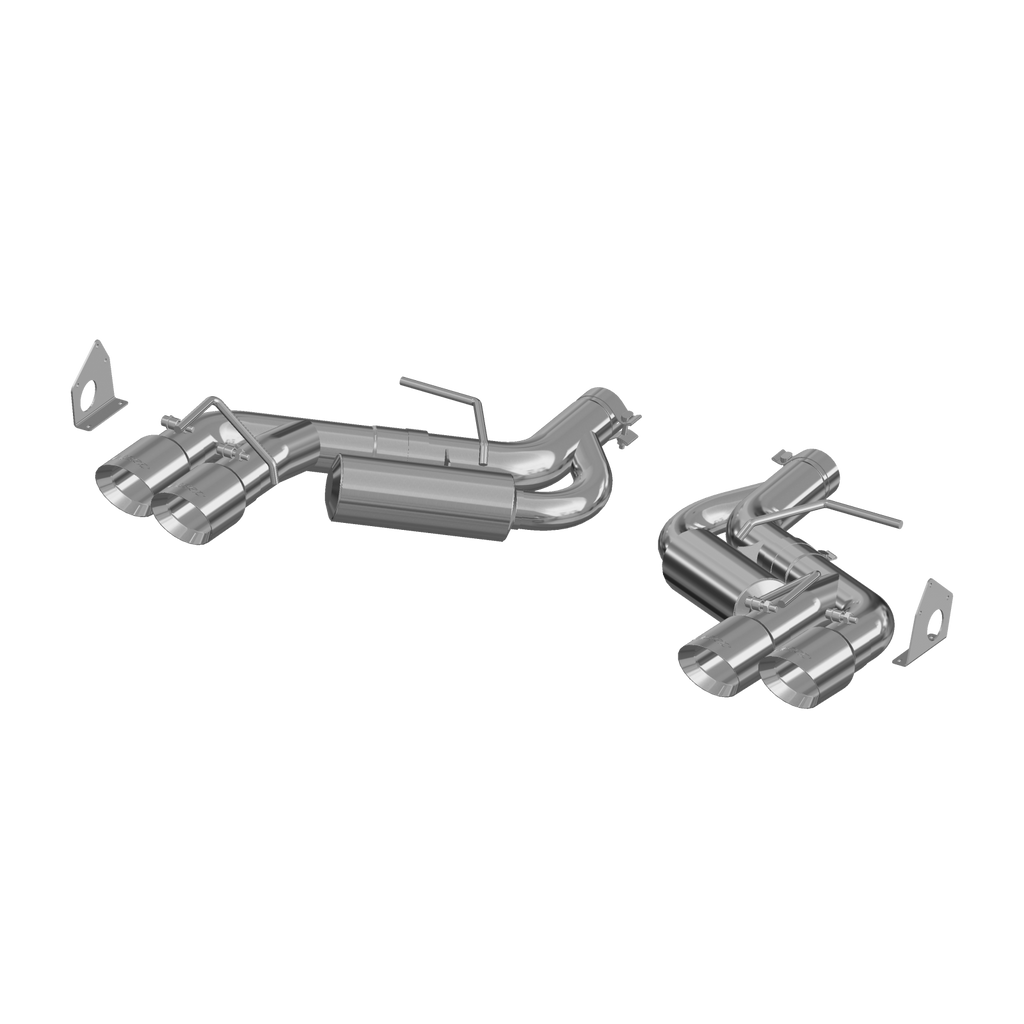 3 Inch Dual Axle Back Quad Tips For 16-22 Camaro SS V8 6.2L 17-22 Camaro ZL1 T409 Stainless Steel MBRP S7036409