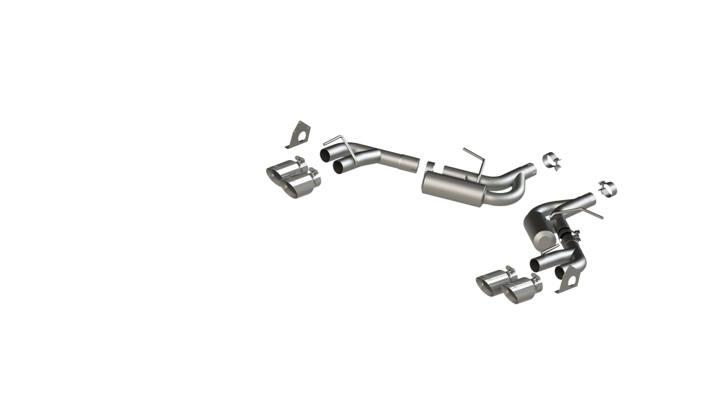 Exhaust Pipe 2.5 Inch Dual Axle Back NPP For 16-22 Camaro V6 3.6L With Quad 4 Inch Dual Wall Tips T304 Stainless Steel MBRP S7039304