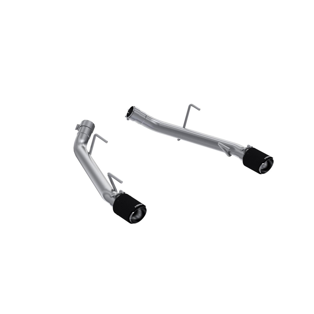 2005-2010 Ford Mustang GT 4.6L/ 2007-2010 Ford Mustang GT500 5.4L, T304 Stainless Steel 2.5 Inch Axle-Back with Carbon Fiber Tips, Race Version, MBRP S72023CF