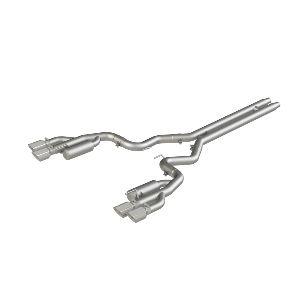 3 Inch Cat Back Exhaust System For 18-22 Ford Mustang GT 5.0L With Quad 4 Inch Dual Wall Tips Race Version Aluminized Steel MBRP S7207AL