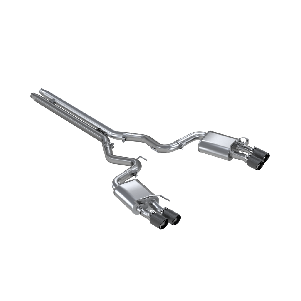 Ford Mustang 5.0L MBRP 3 Inch Cat-Back Active Exhaust With Carbon Fiber Tips Pro Series For 18-22 Ford Mustang GT 5.0L MBRP S72093CF