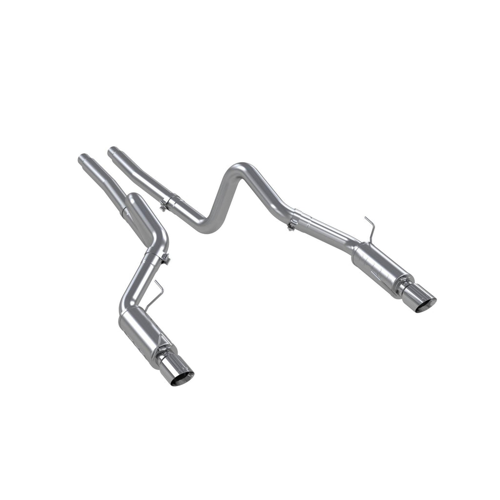 Dual Mufflers Cat Back Exhaust System Dual Split Rear Race Version T409 Stainless Steel 4 Inch Tips For 05-09 Ford Mustang GT 4.6L 07-10 Ford Shelby GT500 MBRP S7270409