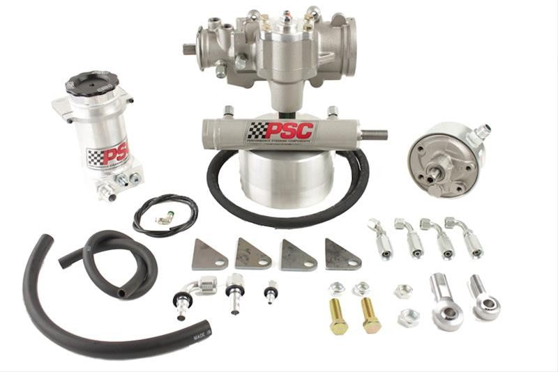 Cylinder Assist Steering Kit, 1970-79 Jeep CJ with Factory Power Steering (32-38 Inch Tire Size) PSC Performance Steering Components SK110