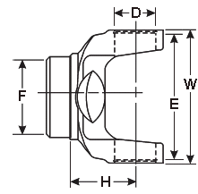 Spicer Weld Yoke 3-28-47 - Skinny Pedal Racing