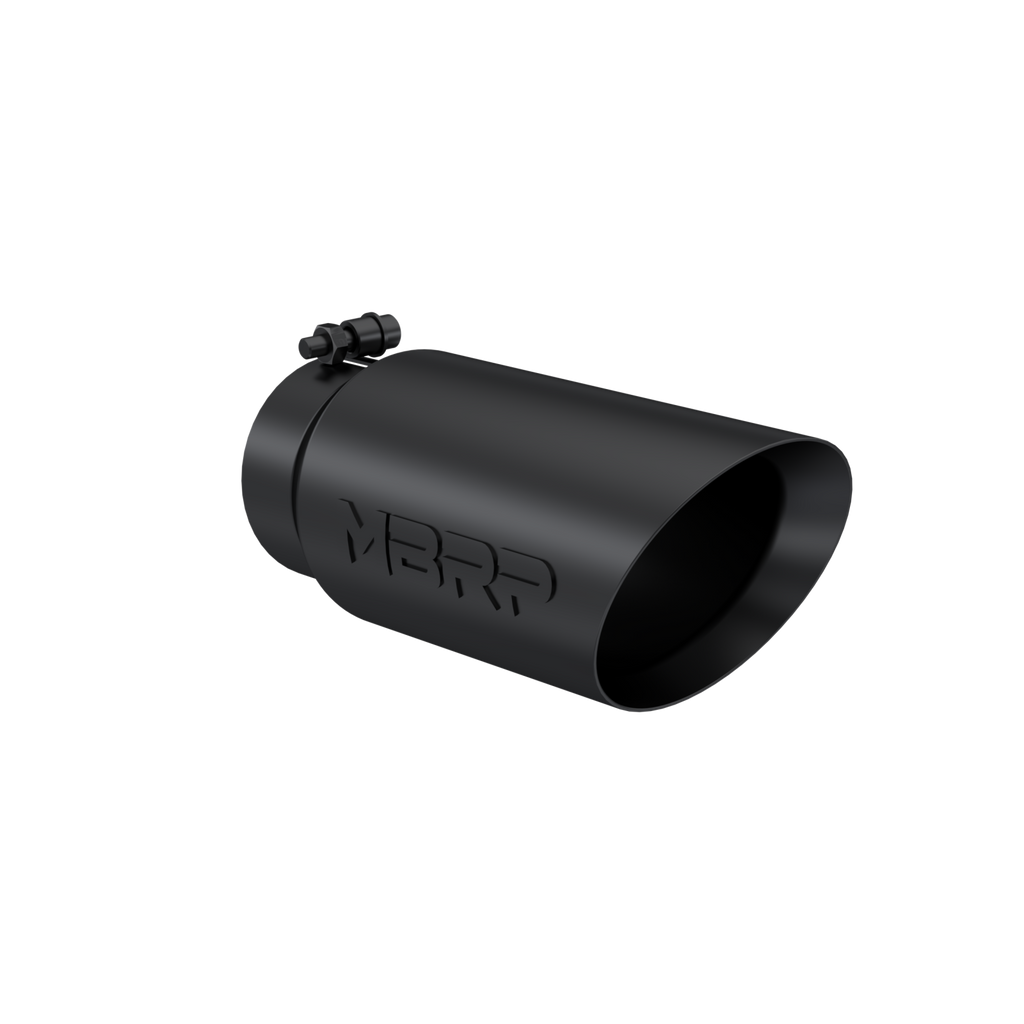 Exhaust Tip 5 Inch O.D. Dual Wall Angled 4 Inch Inlet 12 Inch Length-Black Finish MBRP T5053BLK