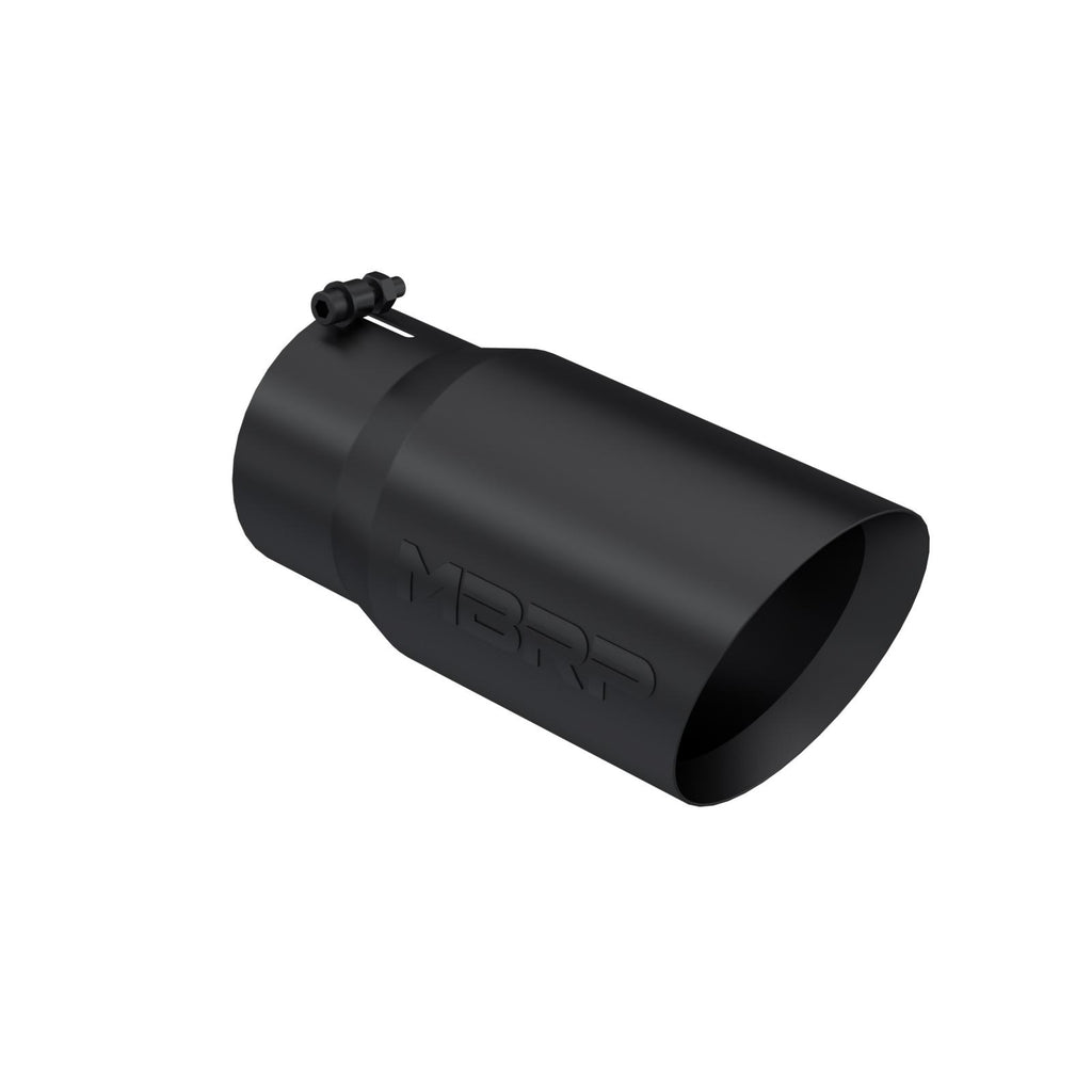 Exhaust Tip 6 Inch O.D. Dual Wall Angled 5 Inch Inlet 12 Inch Length-Black Finish MBRP T5074BLK