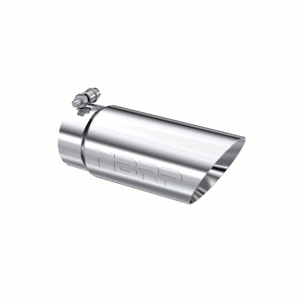 Exhaust Tip 4 Inch O.D. Dual Wall Angled 3 1/2 Inch Inlet 10 Inch Length T304 Stainless Steel MBRP T5110