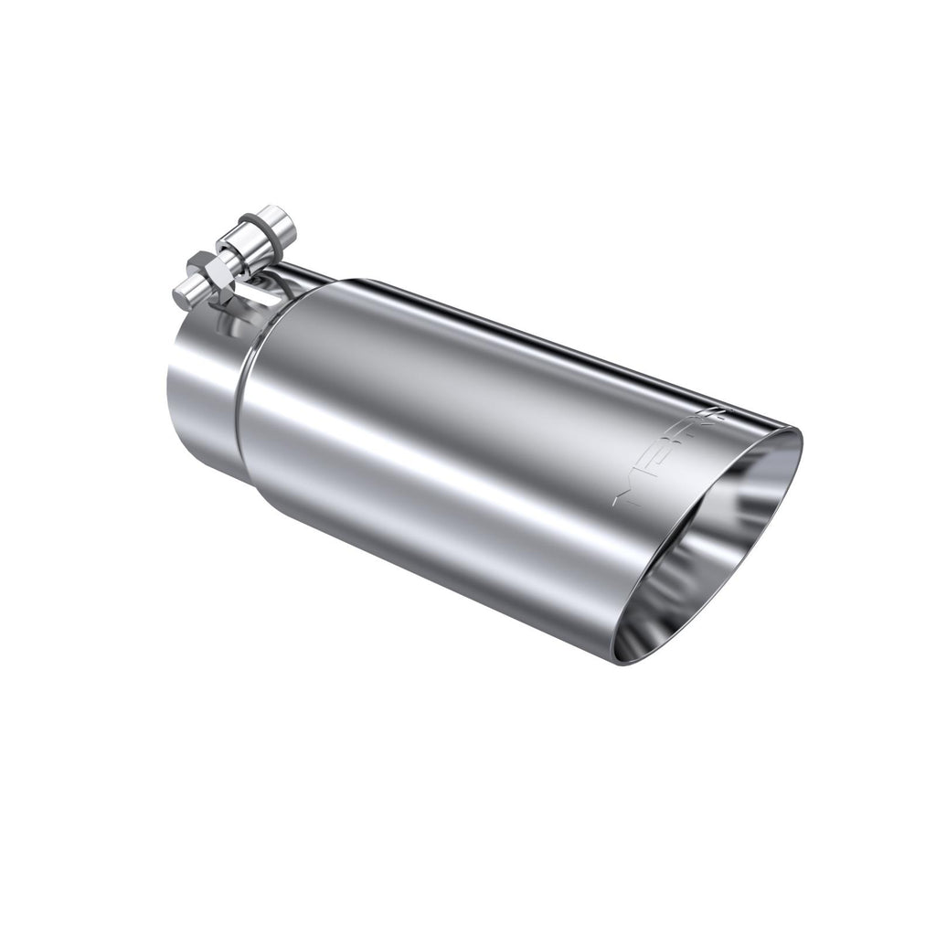 Exhaust Tip 3 1/2 Inch O.D. Dual Wall Angled End 3 Inch Inlet 10 Inch Length T304 Stainless Steel MBRP T5114