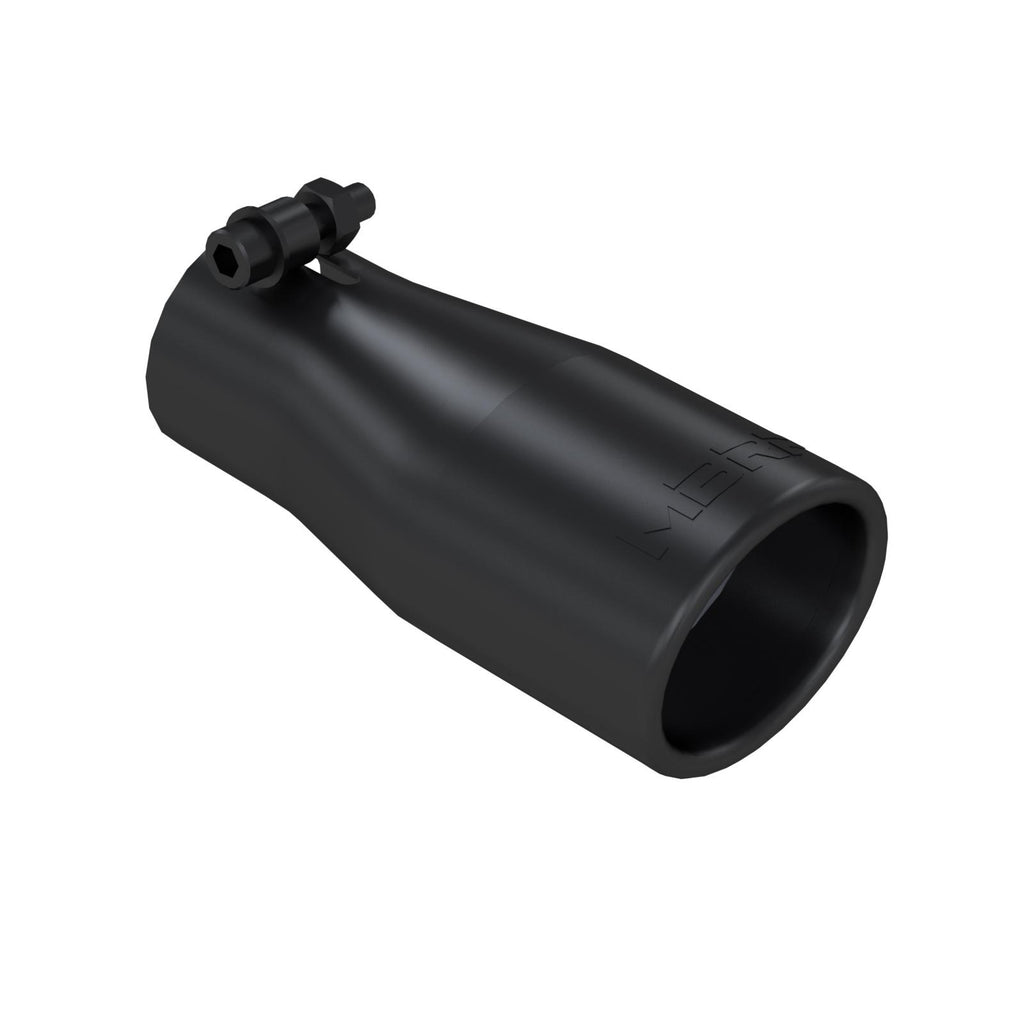 Exhaust Tip 3 3/4 Inch O.D. Oval 2.5 Inch Inlet 7 1/16 Inch Length Black MBRP T5116BLK