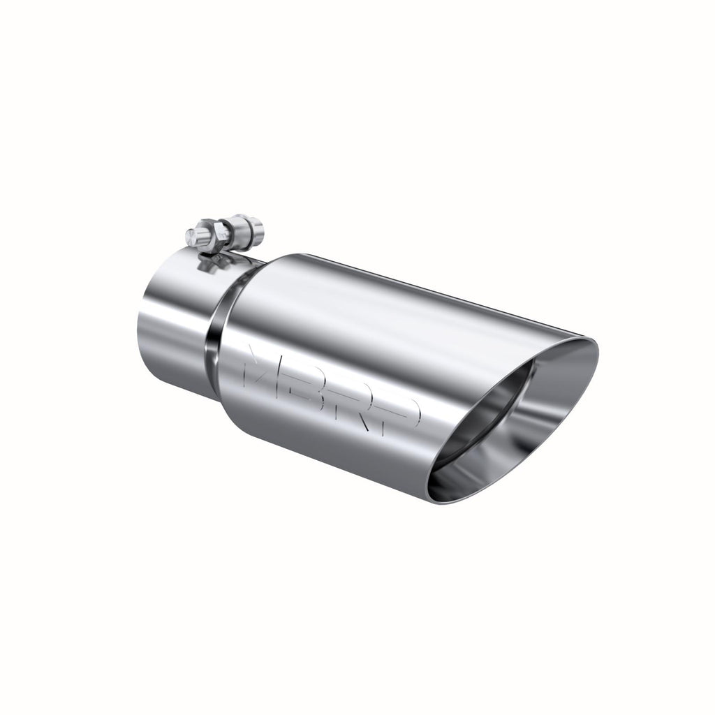 Exhaust Tip 4 Inch O.D. Dual Wall Angled 3 Inch Inlet 10 Inch Length T304 Stainless Steel MBRP T5156