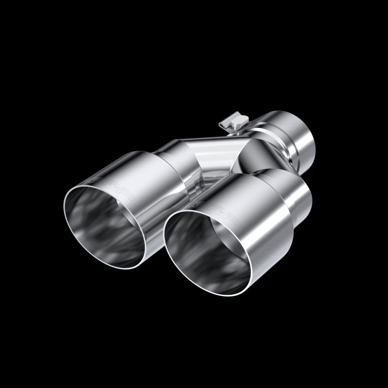 T304 Stainless Steel Tip 2.5 Inch ID Dual 3.5 Inch OD Out 9.5 Inch Length Single Wall MBRP T5170