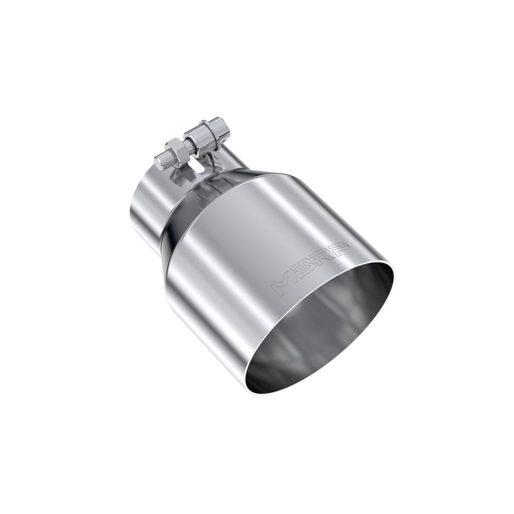 3 Inch Inlet 4.5 Inch OD Out 6.13 Inch Length Angle Cut Universal Tail Pipe Tip T304 Stainless Steel Tip MBRP T5180