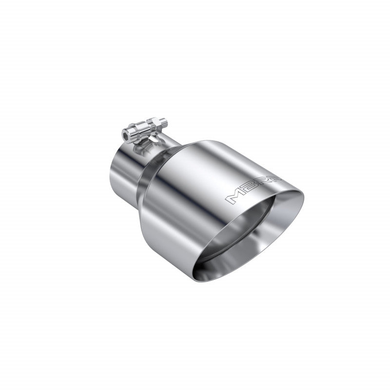 Exhaust Tip 3 Inch ID 5 Inch OD Out 8 Inch Length Angle Cut Dual Wall T304 Stainless Steel MBRP T5187