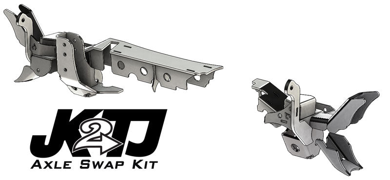 JK2TJ Front Axle Swap Kit Dana 44 Rubicon LCA Brackets W/Standard Hole Artec Industries TJ4417