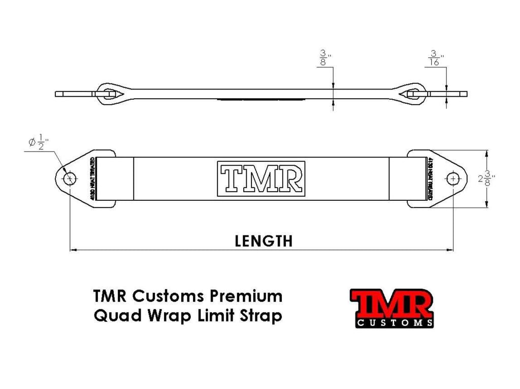 TMR Premium Quad Wrap Limit Strap – Suspension Limiting Straps - Skinny Pedal Racing