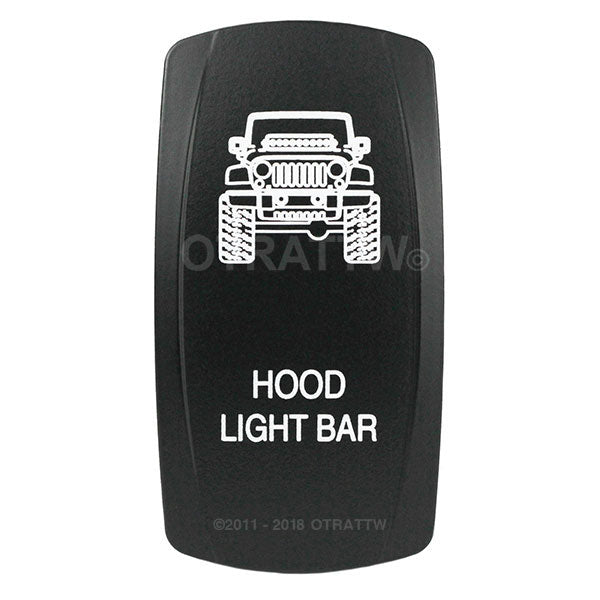 JK Hood Light Bar Rocker Switch sPOD VVPZCJK-HLB