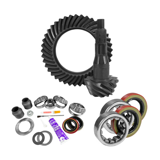 9.75 inch Ford 3.55 Rear Ring and Pinion Install Kit 2.53 inch OD Axle Bearings and Seal Yukon Gear & Axle YGK2088