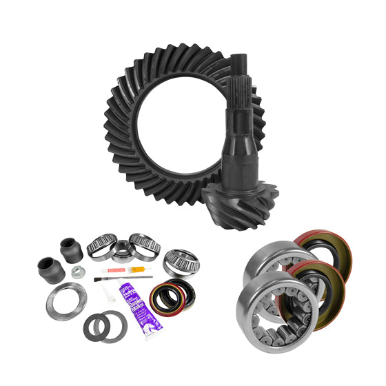 9.75 inch Ford 3.55 Rear Ring and Pinion Install Kit 2.99 inch OD Axle Bearings and Seals Yukon Gear & Axle YGK2094