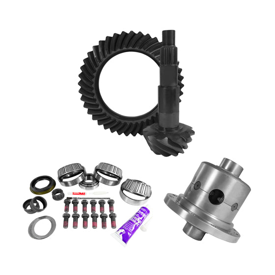 11.5 inch AAM 3.73 Rear Ring and Pinion Install Kit Positraction 4.125 inch OD Pinion Bearing Yukon Gear & Axle YGK2109