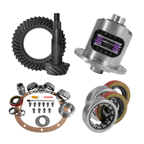 8.2 inch GM 3.55 Rear Ring and Pinion Install Kit 28 Spline Positraction 2.25 inch Axle Bearings Yukon Gear & Axle YGK2213