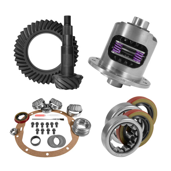 8.2 inch GM 3.55 Rear Ring and Pinion Install Kit 28 Spline Positraction 2.25 inch Axle Bearings USA Standard ZGK2213