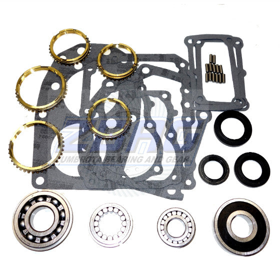 AX4/AX5 Transmission Bearing/Seal Kit w/Synchro Rings 84-87 Jeep Cherokee/Comanche/Wagoneer/Wrangler 4-Speed/5-Speed Manual Trans 20mm Input Bearing USA Standard Gear ZMBK160AWS