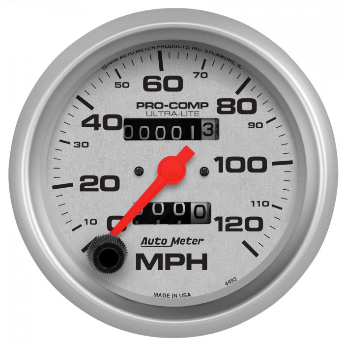 AutoMeter 3-3/8" SPEEDOMETER, 0-120 MPH, MECHANICAL, ULTRA-LITE 4492 - Skinny Pedal Racing
