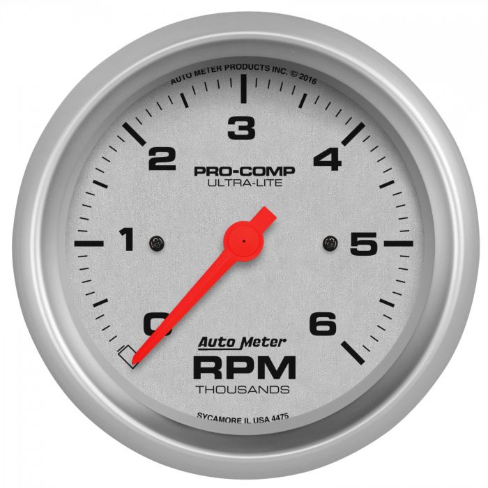 AutoMeter 3-3/8" IN-DASH TACHOMETER, 0-6,000 RPM, ULTRA-LITE 4475 - Skinny Pedal Racing