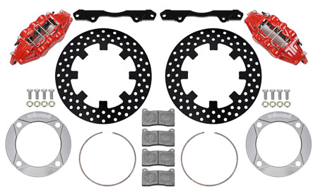 Wilwood UTV6 Front Red Drilled Brake Kit XP 1000 and RS1 - Skinny Pedal Racing